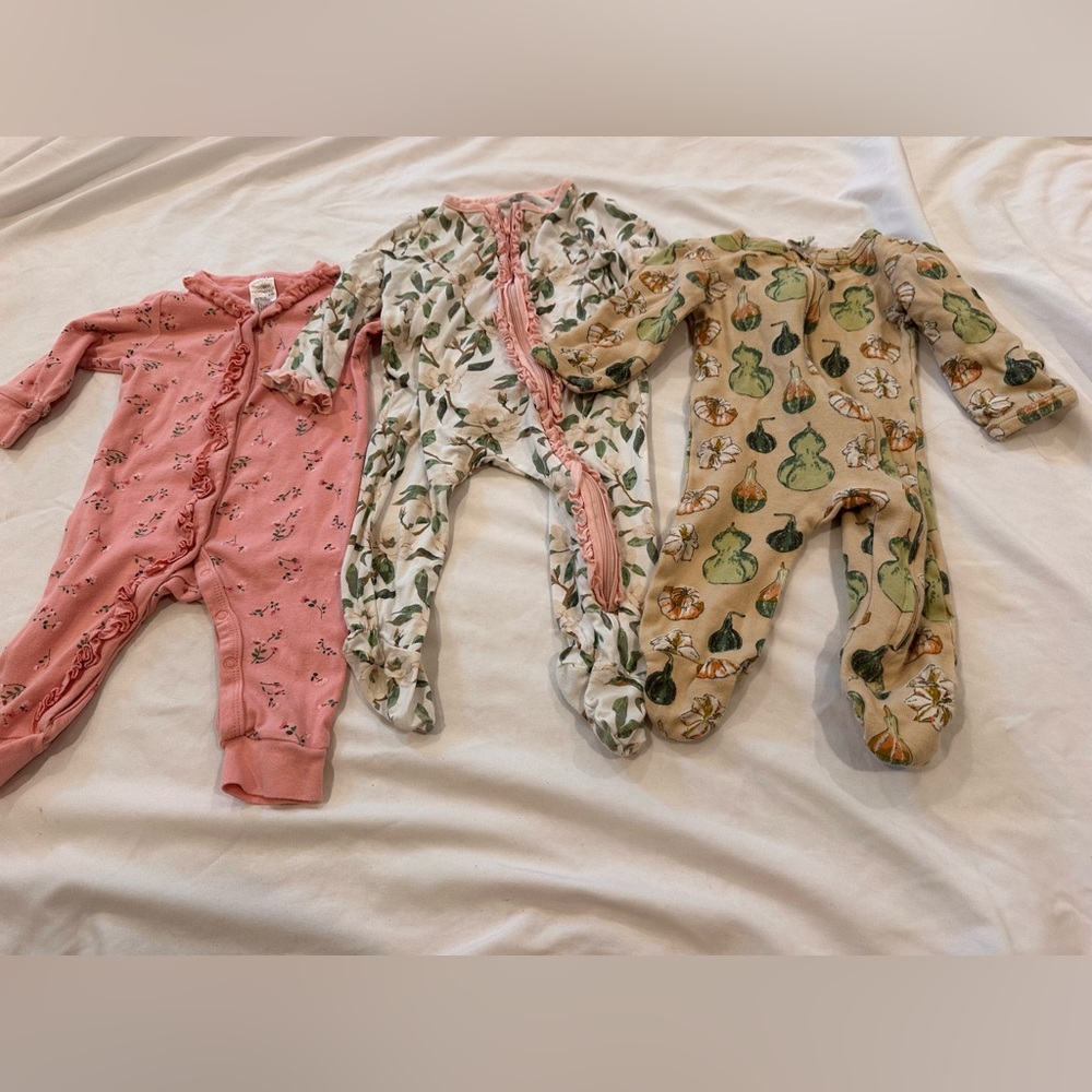 2 Footie 1- Open Toe Bundle, size 3 - 6